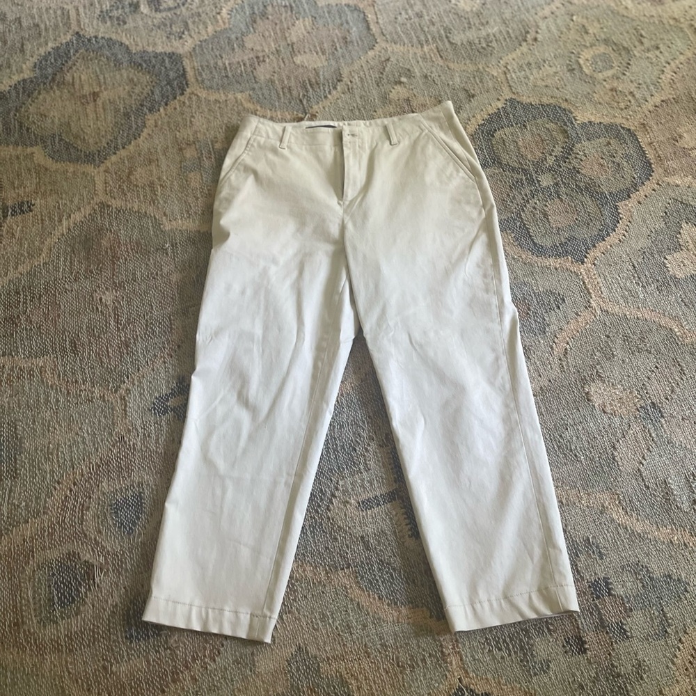 Brooks Brothers, Women’s, Light Khacki, Straight Front with Pockets Pants, 10